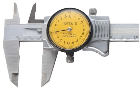 ASIMETO Uhren-Messschieber mit Aluminium-Gehäuse Größe 300 mm / 0,01 mm