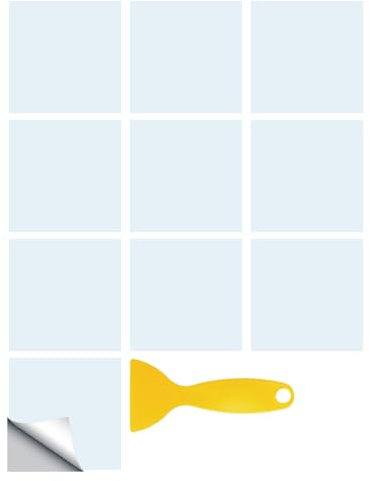 Hixingo Piastrelle Adesive Cucina Bagno, 20 Pezzi Mattonelle Adesive Cucina Piastrelle Bagno Adesivi PVC Pannelli Decorativi Tinta Unita per Mobili e Pareti (Azzurro cielo,30x30cm)