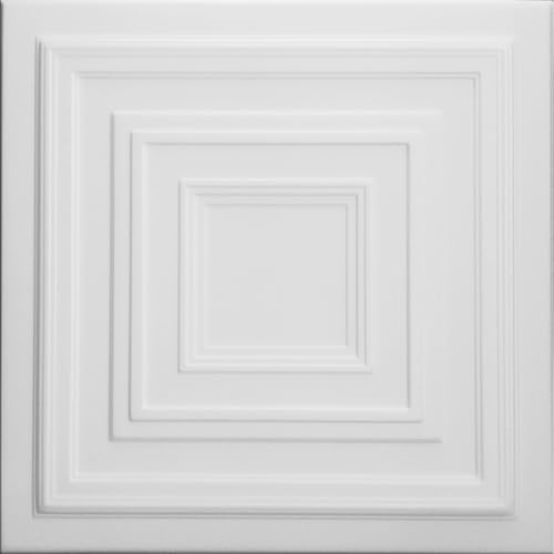 Deccart - 3D Wandpaneele 50x50 cm - Paneele Wand Wall Panels Deko Wandverkleidung Innen Panel Deckenverkleidung Decke Deckenpaneele Platten Styropor EPS-Polystyrol 0831 Weiß 8 Stück - 2 m²