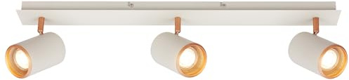 BRILONER - Deckenlampe schwenkbar, GU10 Fassung, max. 9 W, Deckenleuchte, Lampe, Wohnzimmerlampe, Schlafzimmerlampe, Küchenlampe, Deckenstrahler, Deckenbeleuchtung, 70 cm, Hellgrau-Coffee
