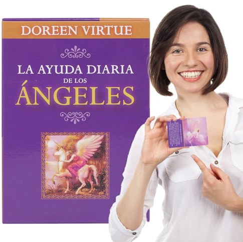 Baraja de cartas del tarot – Baraja de oráculo de ángeles con 44 cartas, con guía de instrucciones para principiantes y profesionales, orientación diaria, visión espiritual, meditación, práctica de