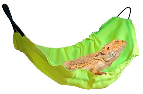 Reptilienhängematte bärtiger Drache, bärtiger Hängematte | Weiches Liegeschwungbett, Lebensraumdekoration für Lguanas, Axolotls, Anolen, Schlangen, Chamäleon