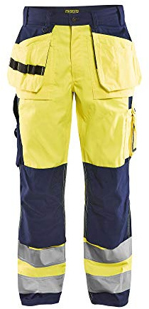 Blaklader 15331860 Hose mit hoher Sichtbarkeit, Gelb/Marine, grootte C152