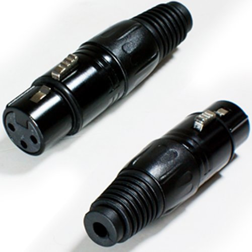Loops XLR 3 Pin/Pole Female Socket Connector - Solder Audio Adapter Mic/Lighting Cable