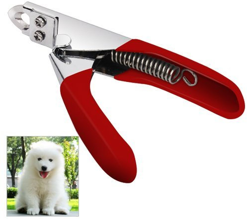 Accessotech Red Pet Nail Clippers Cutter for Dogs Cats Birds Guinea Pig Animal Claws Scissor Cut