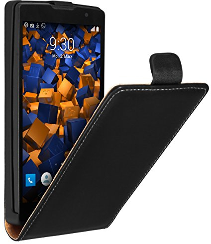 mumbi Tasche Flip Case kompatibel mit LG Spirit 4G Hülle Handytasche Case Wallet, schwarz