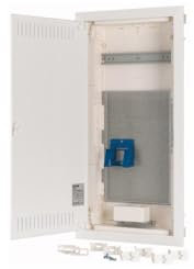 Eaton 178832 Unterputz-Kleinverteiler, Multimedia, 4-reihig, Stahlblechtür flach