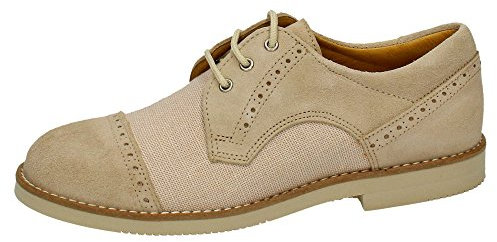 YOWAS Zapato Comunión o de Vestir (34, Beige)