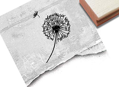 Stempel Motivstempel Zarte Pusteblume Löwenzahn - 3 Größen - Bildstempel Karten Basteln Scrapbook Bullet Stamp Tischdeko Deko Geschenk - zAcheR-fineT