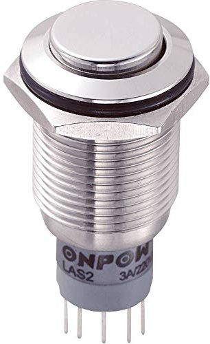 TRU COMPONENTS 701956 LAS2GQH-22Z/S/P Vandalismusgeschützter Druckschalter 250 V/AC 3 A 2 x Ein/Ein rastend IP67 1 St.