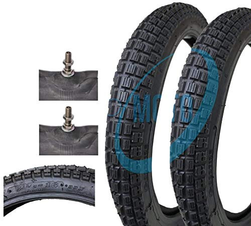 EMA16MFG 2 GOMME COPERTONI PNEUMATICI + 2 CAMERE MOTO CIAO SI BRAVO 2 1/2-16 TASSELLATO MONFERRAGLIA