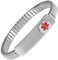YINOX Medical Alert - Elastisches Armband aus Edelstahl für Damen und Herren in verschiedenen Größen in Silber und Gold, 17 cm, Nickel, Kein Stein