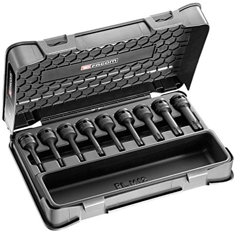 FACOM Jeu de 9 Embouts Impact Torx TVS 1/2 Impact Long TX20-70 - NSXL.J9APB