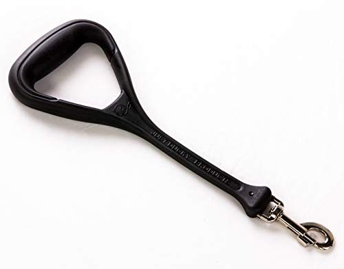 matrasa Dehnbare Trainingsleine Walker - Zugkraft absorbierend - Kurzleine Übungsleine für bei Fuß gehen - Hundeleine Kurz (schwarz)