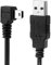 CY - Cable de datos mini USB tipo B de 5 pines macho en ángulo recto de 90 grados a USB 2.0 macho con ferrita, 3 m