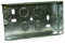 CDL Micro CDL-BB09 Double Electrical Metal Back Box/Pattress Box 25mm Deep - 2 Gang - Silver , White