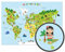 ARTBAY Kinder Weltkarte - XXL Poster - 118,8 x 84 cm | Spielerisches Kennenlernen der verschiedenen Kontinente, Kulturen und Tiere der Welt | Deutsche Beschriftung