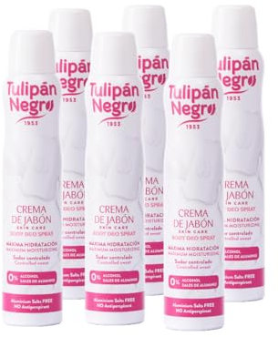 PACK 6 UDS. DESODORANTE EN SPRAY CREMA DE JABÓN 200ML, TULIPÁN NEGRO