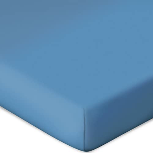 Bassetti Spannbetttuch für Boxspringtopper Uni Farbe Oltremare B1/831 Größe 90x190 100x220cm