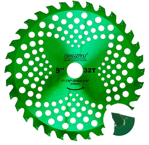 LSHUZIYU, 230mm-32T. Punte in Carburo, Foro Centrale 25.4mm Con Rondella 22.23-20-16mm, Lama per Decespugliatore, Disco per Decespugliatore.