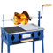 BBQ Rotisserie Grill Roaster Charcoal Spit Roast Machine Charcoal Bearing Lamb Spit Roaster Hog Roasting Machine for Outdoor Picnic Camping (Blue)