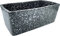 FRANCACOR Jardinera Rectangular NICHO Jarrón Copa florero Cementerio símil mármol 1 Esponja (MÁRMOL Oscuro, 27 X 14 X 10 CMS (Alta Y Recta))