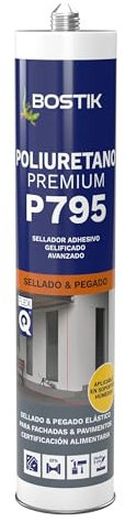 Bostik P795 POLIURETANO PREMIUM Crema, Masilla de Poliuretano Multiusos para Uso Profesional, Adhesivo y Sellador Elástico, Resistente al Agua, Interior y Exterior, Cartucho 300 ml