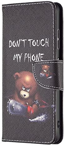 König Design Schutz Handy Hülle kompatibel für Nokia G21 / G11 Case Cover Tasche Wallet 360 Grad Etuis Dont Touch My Phone Bär