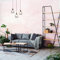 Muralo Selbstklebende FOTOTAPETE 90x60 TAPETE Wandtapeten Rosa Ombre gemaltes Aquarell Wohnzimmer Schlafzimmer Moderne Wandbilder XXL Wand Dekoration Abstrakt Luxus Br.90xHö.60