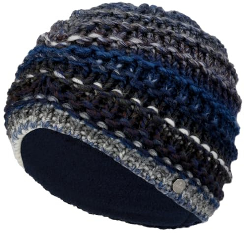 LIERYS Alesund Strickturban Damen Made in Germany Schurwolle Fleecefutter Baumwolle Herbst Winter