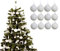 Simply Products Christmas Baubles 3.8cm - Great Christmas Tree Hanging Ball Decorations, Matte & Glitter Baubles Pack of 12-3.8cm (White Matte & Glitter)