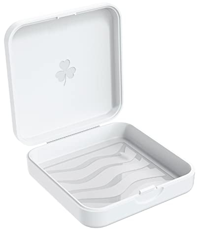 Etui Pour Appareils Dentaires – Boite de Protection pour Appareils Orthodontiques, Appareils Dentaires Sportifs, Dentiers (Blanc)