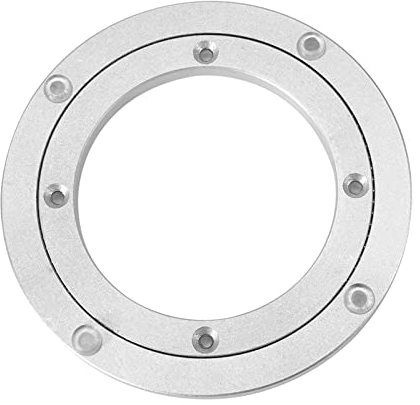 Drehbare Drehscheibe aus Aluminiumlegierun, Runder Drehscheibe, Kugellager Drehtisch, Rotierende Lager für Esstisch, Kuchendekorationen, Monitor-Ständer, Skulptur Basis (Außendurchmesser: 120mm)