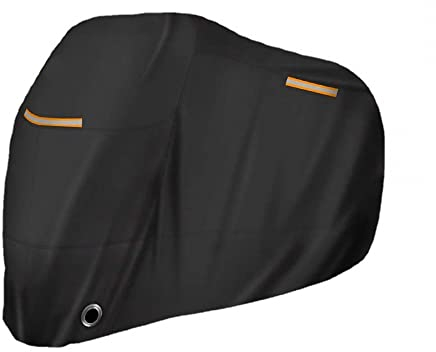 Motorradabdeckung, wasserdichte Motorradschutzhülle mit 3 Reflektierenden Streifen für den Außenbereich (96,4 '' * 41,3 '' * 49,2 '')