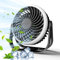 dovecina Desk Fan USB Fan, 2500mAh Rechargeable Mini Table Fan Charge while using,360°Rotation Portable Cooling Fan with 3-gear LED light for Desktop Office Home Bedroom Car Outdoor Camping (black)