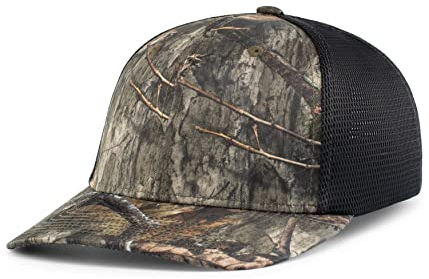 Pacific Headwear Unisex-Erwachsene Mossy Oak Trucker Pacflex Cap, Country DNA/Lt Holzkohle/Country DNA, Small