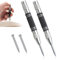 Grani automatici in metallo, 2 grani automatici, center punch con 2 timbri di ricambio, per legno, vetro, lamiere d'acciaio, metallo