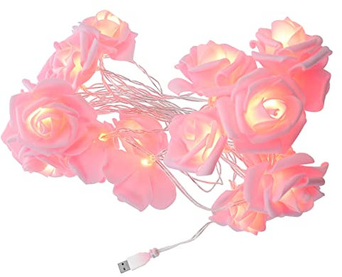 Warmhm 3 Meter -lichterkette Mit Rosenblüten Für Hochzeiten Partys Lichter 20 Leds Für Weihnachten Erntedankfest Valentinstag Zufällige Farbe