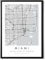 State Media Vision Miami World City Map Poster, individuelles Set, minimalistischer Druck für Schlafzimmer oder Wohnzimmer, Schwarz-Weiß, Miami-Wandkunst (nur Miami, A4-Druck)