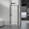 GRAND VERRE Porte de douche 100x190 ouverture extérieure et intérieure avec cadre en alu noir mat