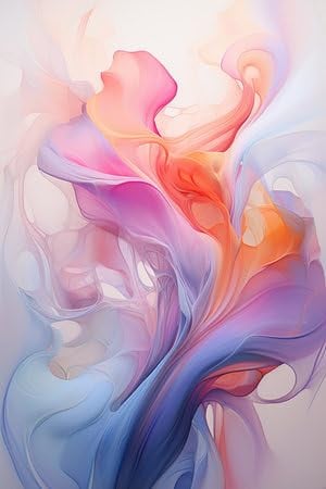 adrium Acryl-Bild 70 x 110 cm: Abstrakter Hintergrund aus mehrfarbiger Farbe in Form von Wellen. (211788327)