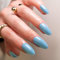 Faux Ongles Court MouyouGlow,Carré Unicolore Bleu Pourpre Mixed Press on Nails avec Colle à Ongles,Eckig Blau Lila Mischfarbe Acryl Fake Nails pour Femmes & Filles