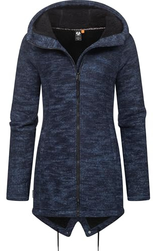 Ragwear Damen weiche Strickjacke Übergangsjacke mit Teddy-fleece Wingi Melange YOUMODO XS-6XL