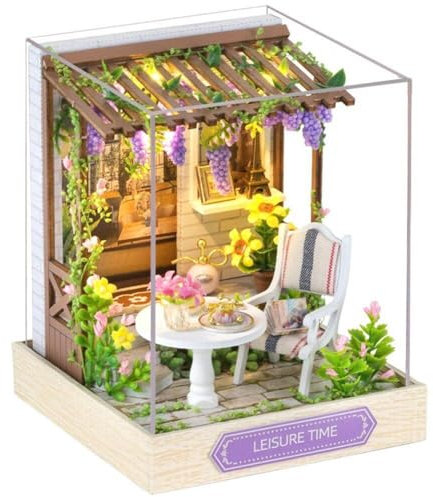 Kit per Casa delle Bambole Fai-Te Mini Casa in Miniatura Case delle Bambole Artigianali Artigianato Fatto a Mano Kit Artigianale per Serra in Miniatura per Principianti Costruire