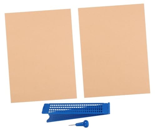Braille Schreibtafel für Blinde mit Stift, Kunststoff, Blau