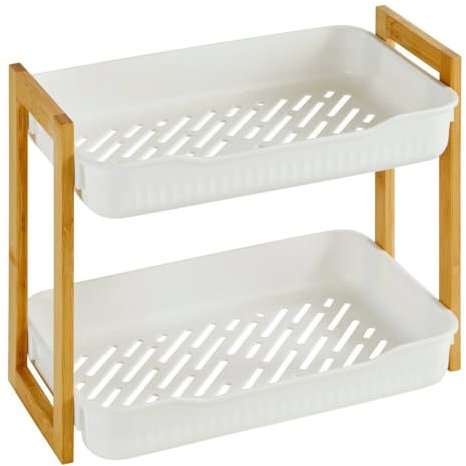 5five - étagère naturéo en Bambou Blanc 27x20,5cm
