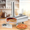 Four à pizza en bois de 30,5 cm, four à pizza d'extérieur à granulés de bois portable en acier inoxydable avec pierre à pizza rotative pour arrière-cour