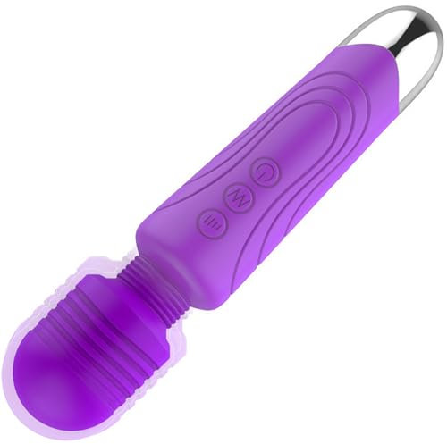 Massagestab für frauen sex 20,5cm⌀ 4,2cm 20 Vibration für frauen Silikon Massage stick Vibrator Violett vibrator wand Massagestäbe Vibrator frau Aufliegevibratoren wand sex FOPS M64-3
