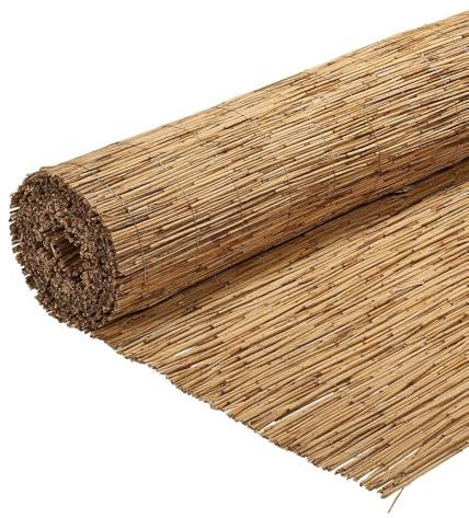 blizz-z Schilfrohrmatte 180 x 600 cm (1 Rolle) | Sichtschutz, Windschutz & Sonnenschutz für Balkon, Terrasse, Garten | Stammschutz für Bäume| Made in EU