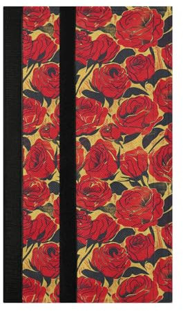 Lot de 2 housses de poignée de porte de réfrigérateur style peinture à l'huile rétro rouge pour réfrigérateur, micro-ondes, four à micro-ondes